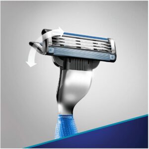 Gillette Mach3 Start Men's Razor With Aqua Grip Handle, Blue