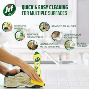 JIF Cream Cleaner, Lemon, stain remover with micro crystal technology 500ml