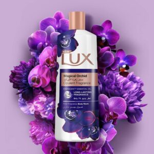 LUX Perfumed Body Wash, for all skin types, Magical Orchid, 24 hours long lasting fragrance, 250ml x 2