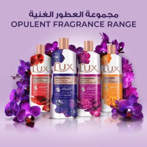 LUX Perfumed Body Wash, for all skin types, Magical Orchid, 24 hours long lasting fragrance, 250ml x 2