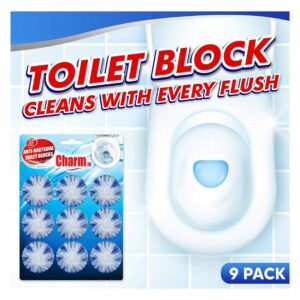 Charmm Antibacterial Toilet blocks Blue- 9pcs