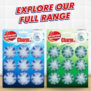 Charmm Antibacterial Toilet blocks Blue- 9pcs