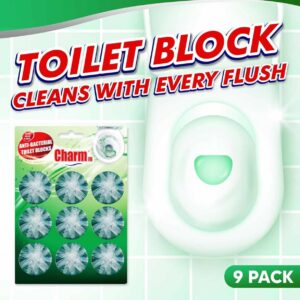 Charmm Antibacterial Toilet blocks Green- 9pcs