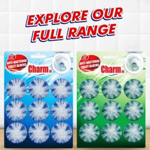 Charmm Antibacterial Toilet blocks Green- 9pcs